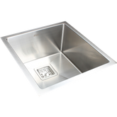 430x455mm Handmade 1.5mm Stainless Steel Undermount / Topmount Kitchen Sink with Square Waste